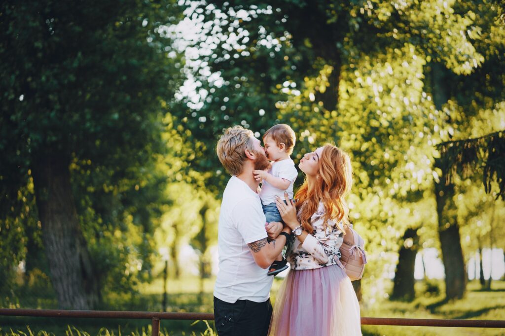 family in a park